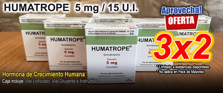 Humatrope 15 UI - La hormona clsica al 3x2